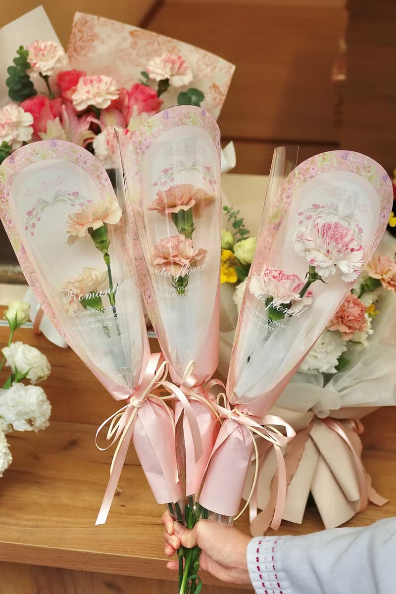 暖心小花束 康乃馨單枝鮮花花束 附包裝