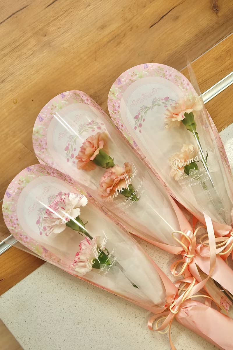 暖心小花束 康乃馨單枝鮮花花束 附包裝