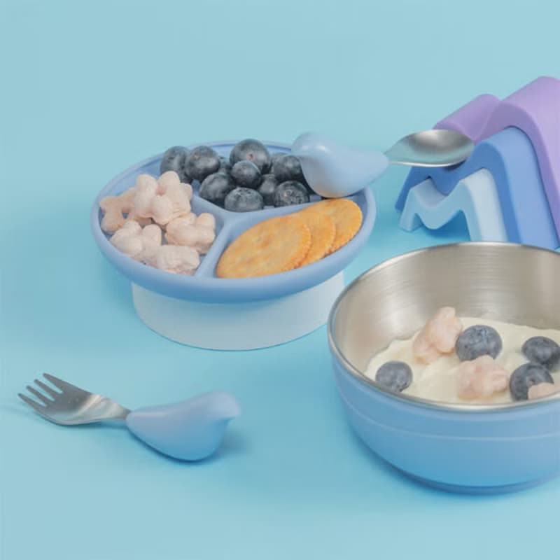 彌月食光禮盒-超人氣兩入組 |  | 寶寶學習餐具 人體工學握把