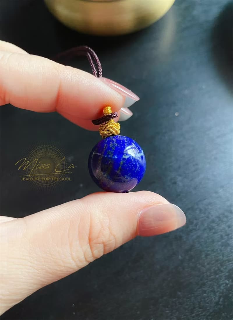 翡翠 護身藥師珠 青金石 手作吊墜 水晶 項鍊 禮物 長輩禮