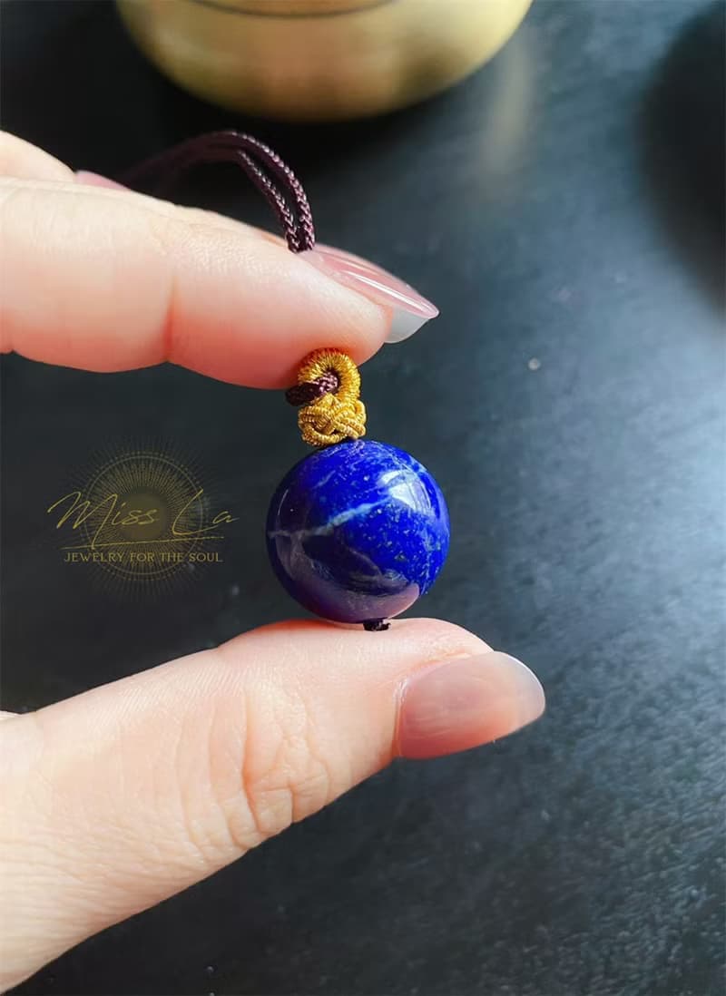 翡翠 護身藥師珠 青金石 手作吊墜 水晶 項鍊 禮物 長輩禮