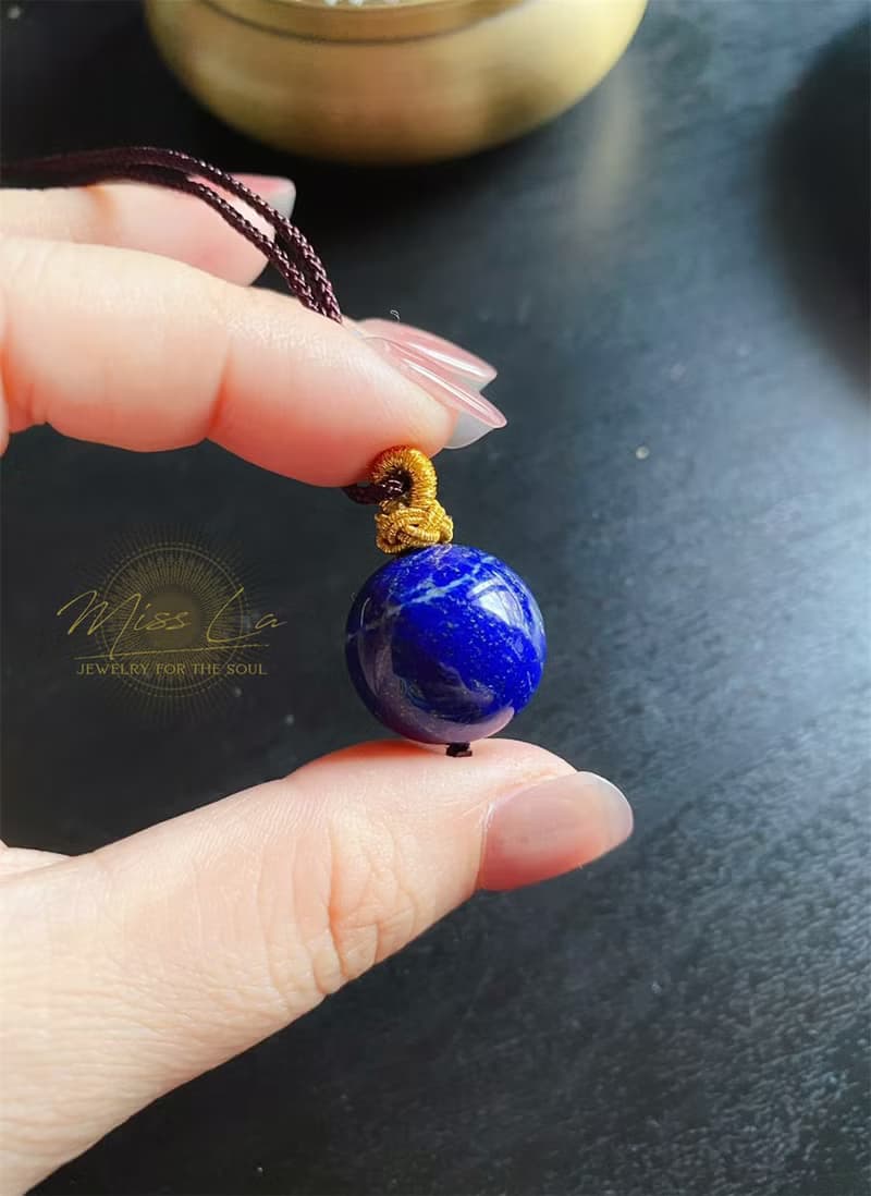 翡翠 護身藥師珠 青金石 手作吊墜 水晶 項鍊 禮物 長輩禮
