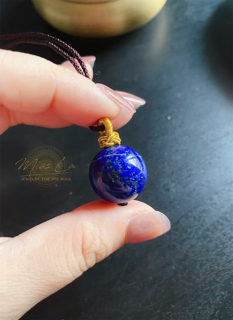 翡翠 護身藥師珠 青金石 手作吊墜 水晶 項鍊 禮物 長輩禮