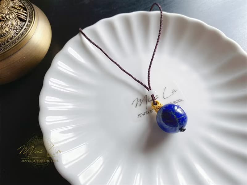翡翠 護身藥師珠 青金石 手作吊墜 水晶 項鍊 禮物 長輩禮