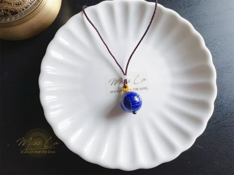 翡翠 護身藥師珠 青金石 手作吊墜 水晶 項鍊 禮物 長輩禮
