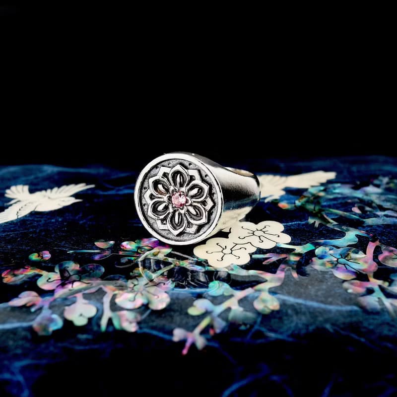 Korea traditional DanCheng Silver ring / Cheong - 6 (大)