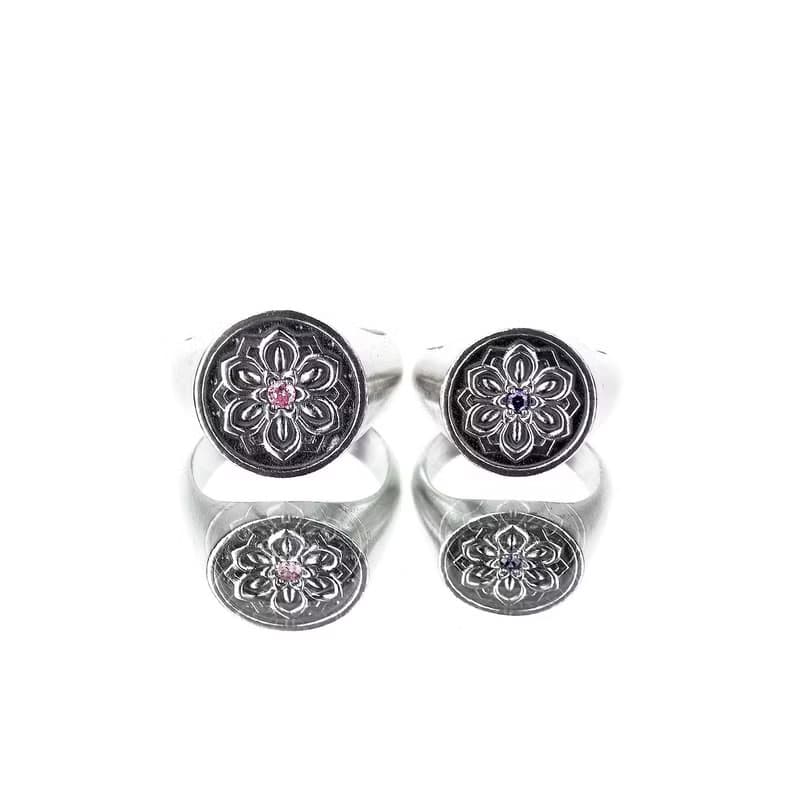 Korea traditional DanCheng Silver ring / Cheong - 6 (大)