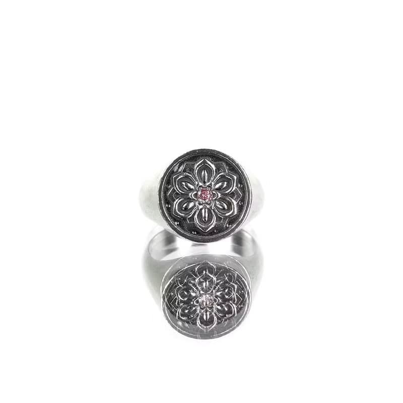 Korea traditional DanCheng Silver ring / Cheong - 6 (大)