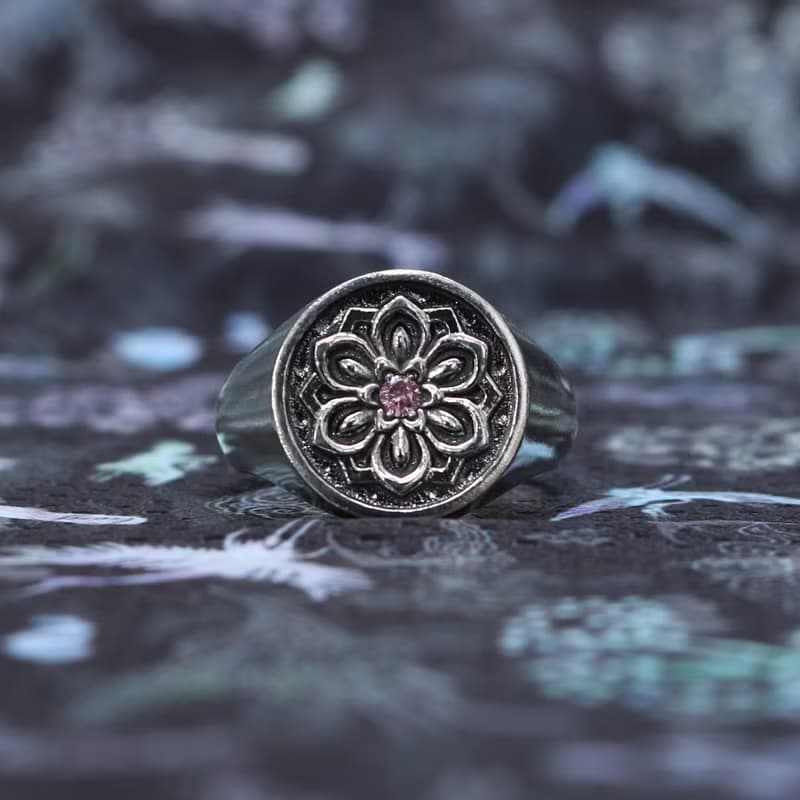 Korea traditional DanCheng Silver ring / Cheong - 6 (大)
