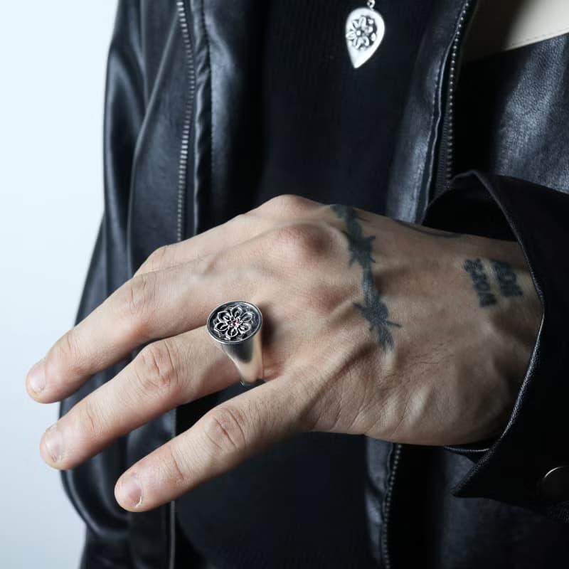 Korea traditional DanCheng Silver ring / Cheong - 6 (大)