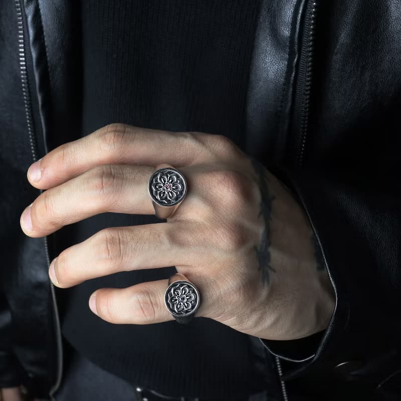 Korea traditional DanCheng Silver ring / Cheong - 6 (大)