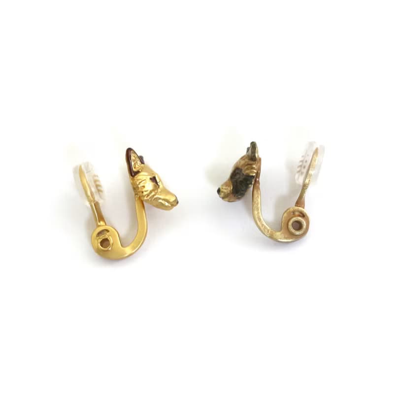 たぬきつイヤリング Racoon Dog and Fox Earring EA130