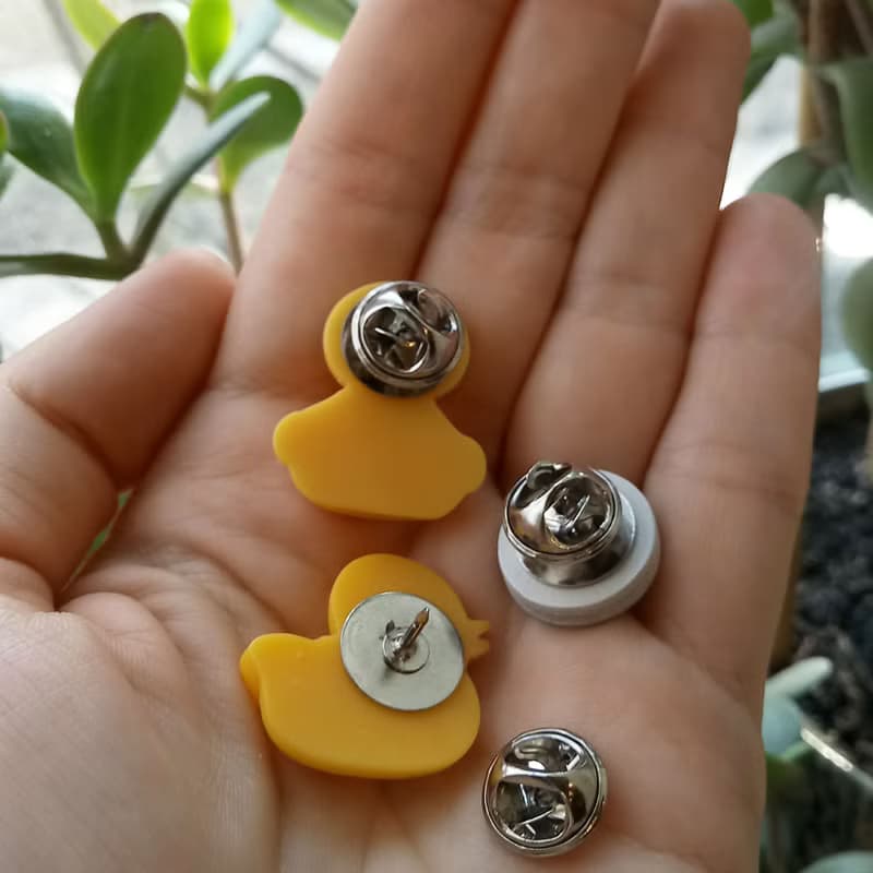 Yellow Duck Pinback Button Badge Ducks Lover Gift Yellow Duck Pin Brooch Jewelry