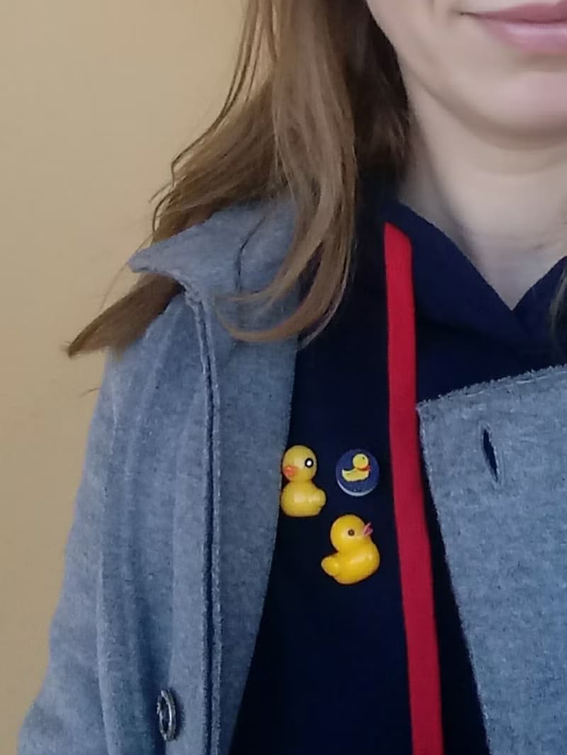 Yellow Duck Pinback Button Badge Ducks Lover Gift Yellow Duck Pin Brooch Jewelry