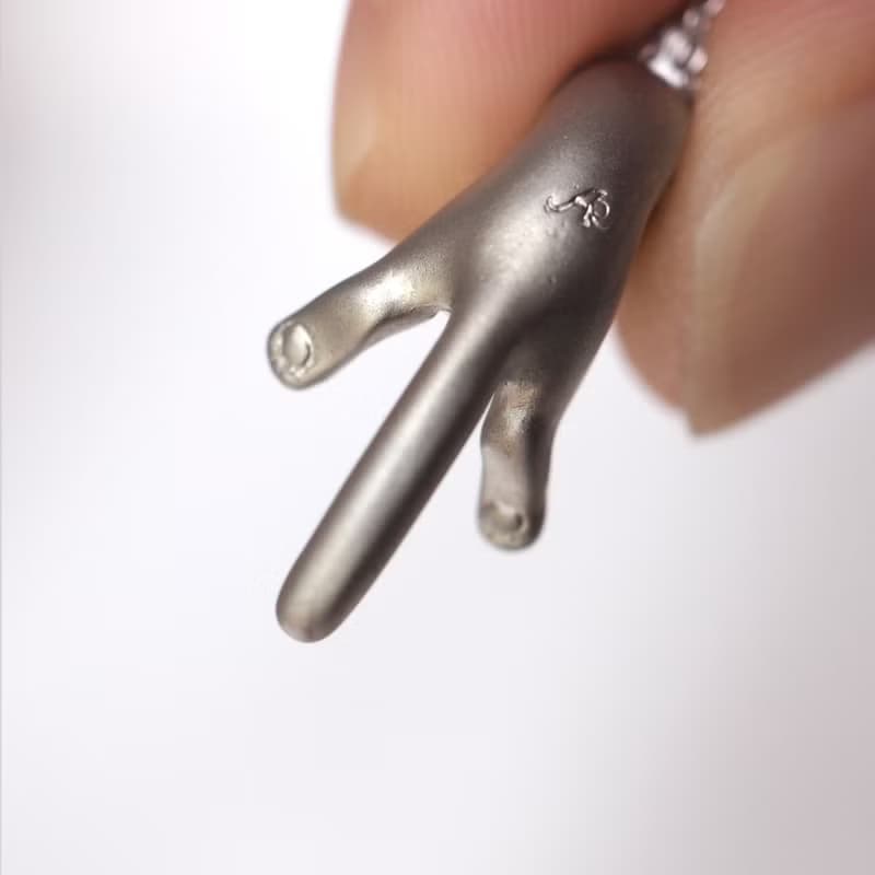 Guri & Latte 貓咪墜飾 Guri 霧面銀