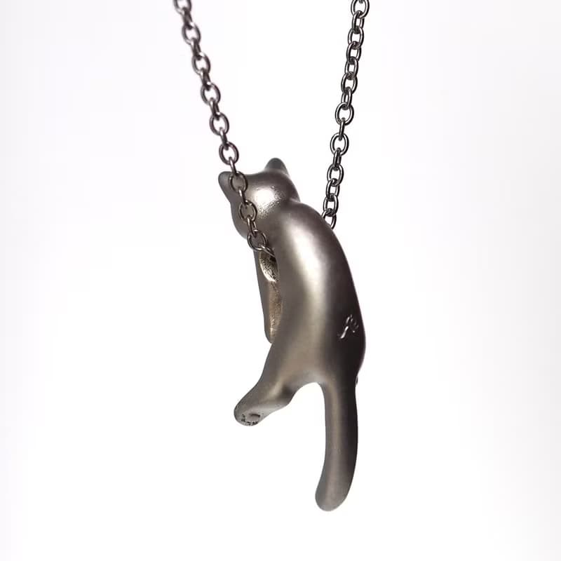 Guri & Latte 貓咪墜飾 Guri 霧面銀