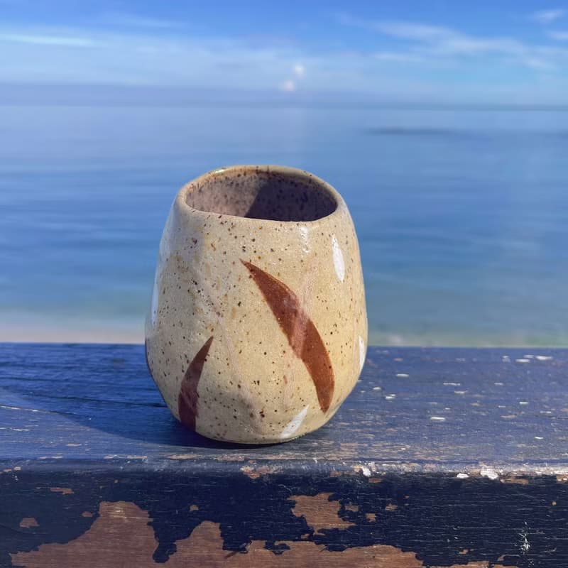 A Lu 萌鼠跳舞陶花瓶/禮物/手作手繪 採美國進口陶土 僅此一件