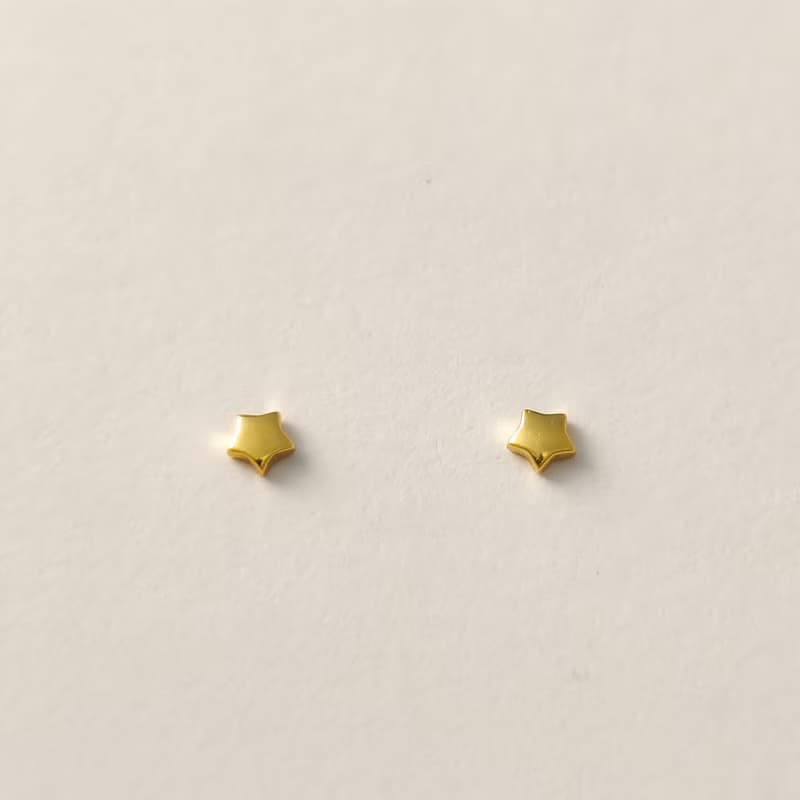 SV925/金 小星星耳環 耳釘 宇宙