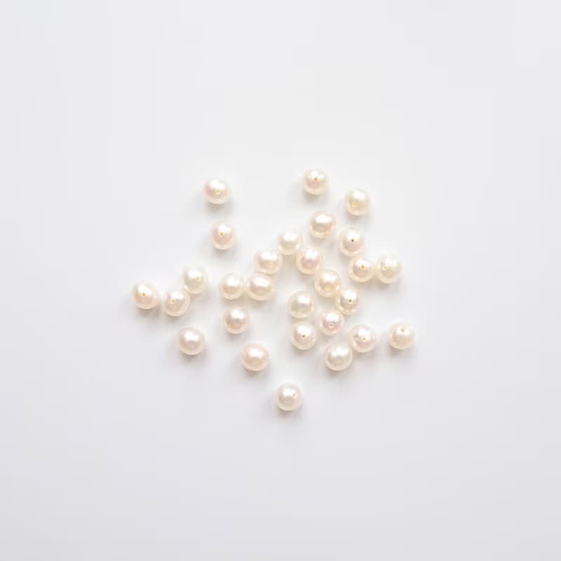 小號淡水珍珠 Herringbone 編織墜 14K GF 包金項鍊 地中海之眼