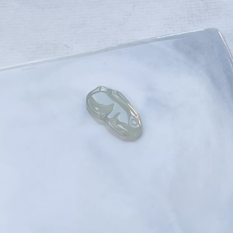 冰種翡翠小兔子| 天然緬甸玉A貨翡翠 | 送禮