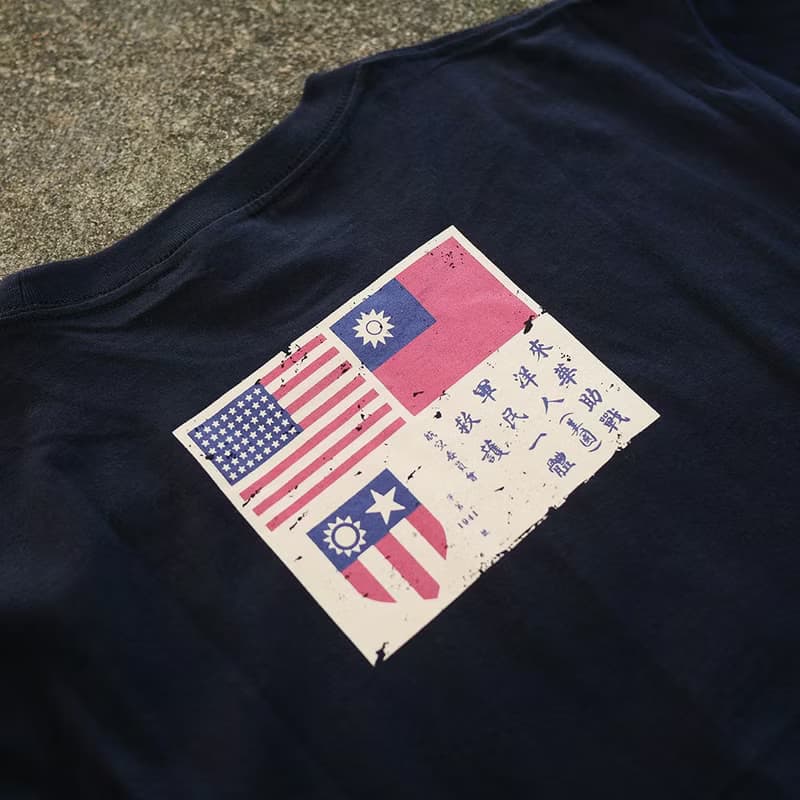 復古T-shirt-血幅(黑色)　春夏 男女同款中性