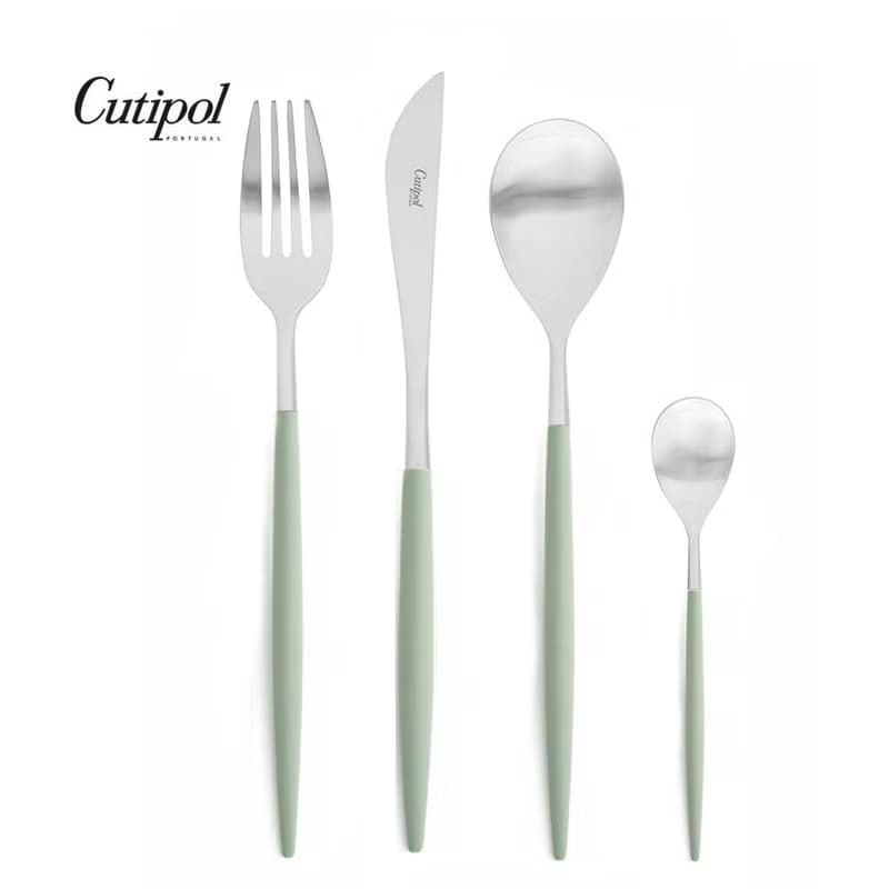 葡萄牙 Cutipol MIO青玉銀 主餐四件組(刀叉匙+咖啡匙)