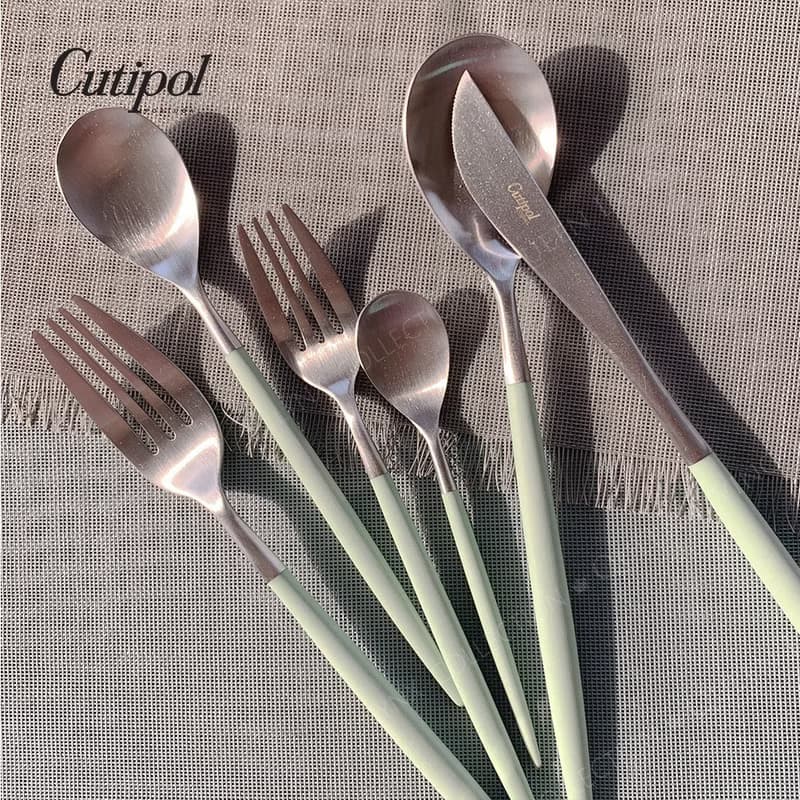 葡萄牙 Cutipol MIO青玉銀 主餐四件組(刀叉匙+咖啡匙)