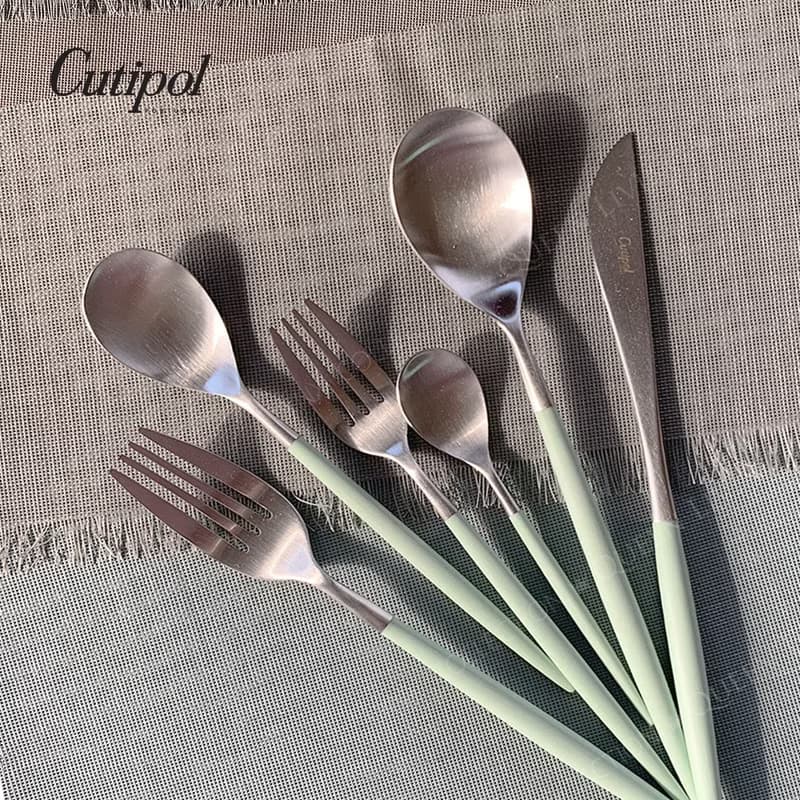 葡萄牙 Cutipol MIO青玉銀 主餐四件組(刀叉匙+咖啡匙)