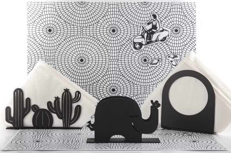 Unique napkin holder Black Elephant // Scandi style modern design