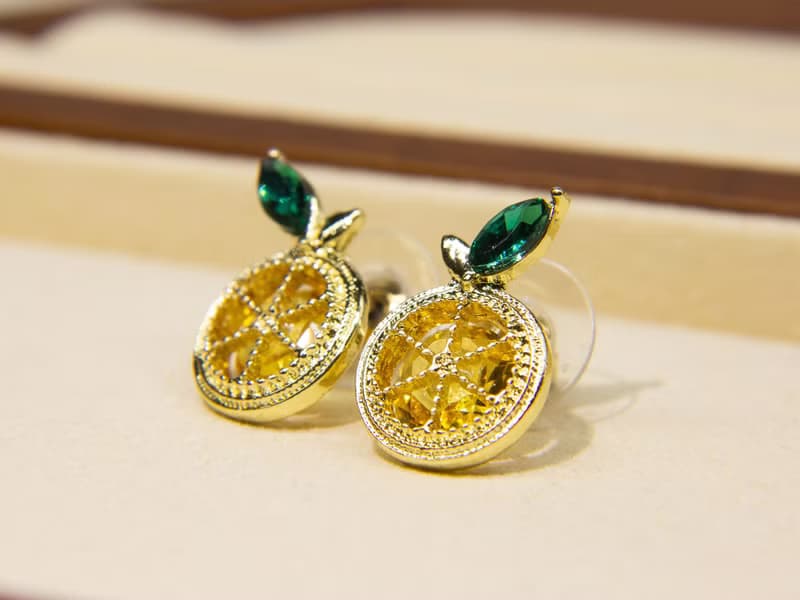 夏日檸檬耳環 | 小清新飾品 | 清新耳釘 |  檸檬飾品 | 水果耳環