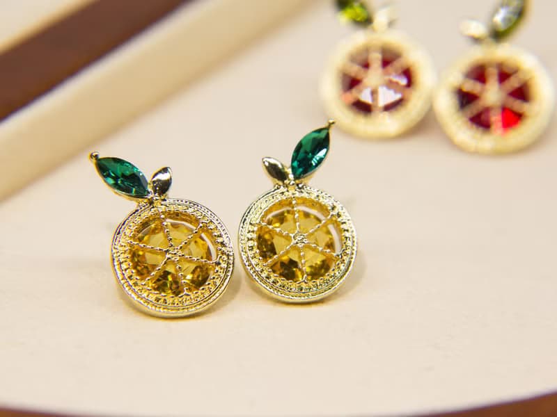 夏日檸檬耳環 | 小清新飾品 | 清新耳釘 |  檸檬飾品 | 水果耳環