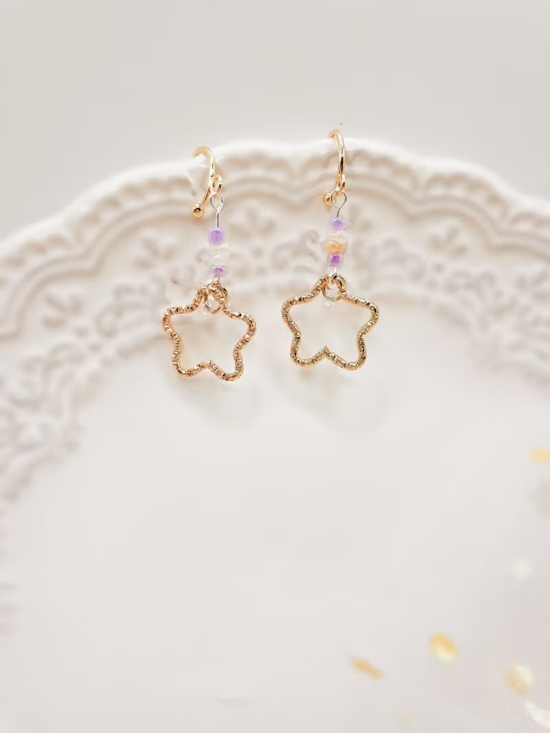 星星誓約 手作串珠耳骨夾| 植椛。飾 小眾品牌