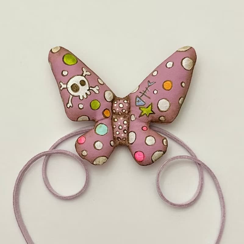 White&pink mini cyclop - doll with wings _ MADE-TO-ORDER!