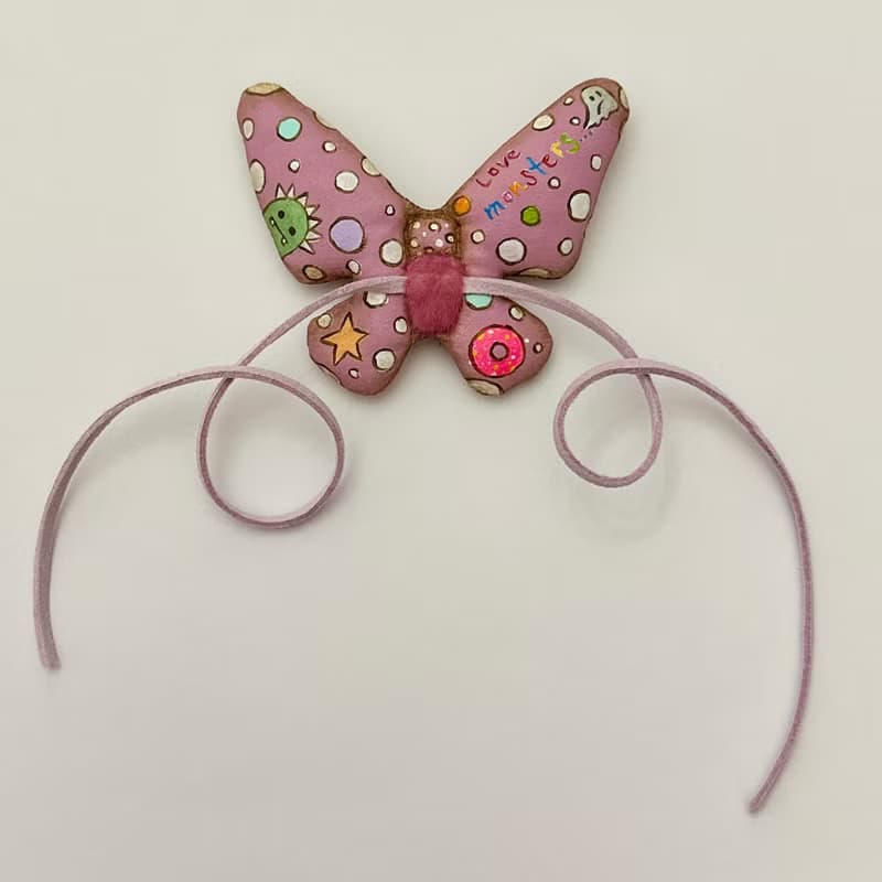 White&pink mini cyclop - doll with wings _ MADE-TO-ORDER!