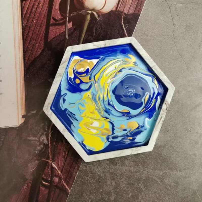 【體驗】【高雄場】下班隨手作 | 創作流體畫方形布畫與杯墊