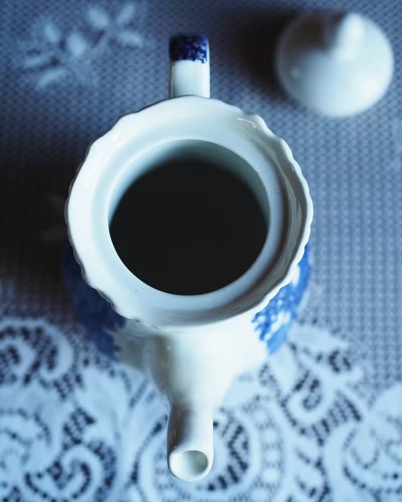 復古 英國老牌 Adams 經典藍白圖案 茶壺 + 糖罐 套裝
