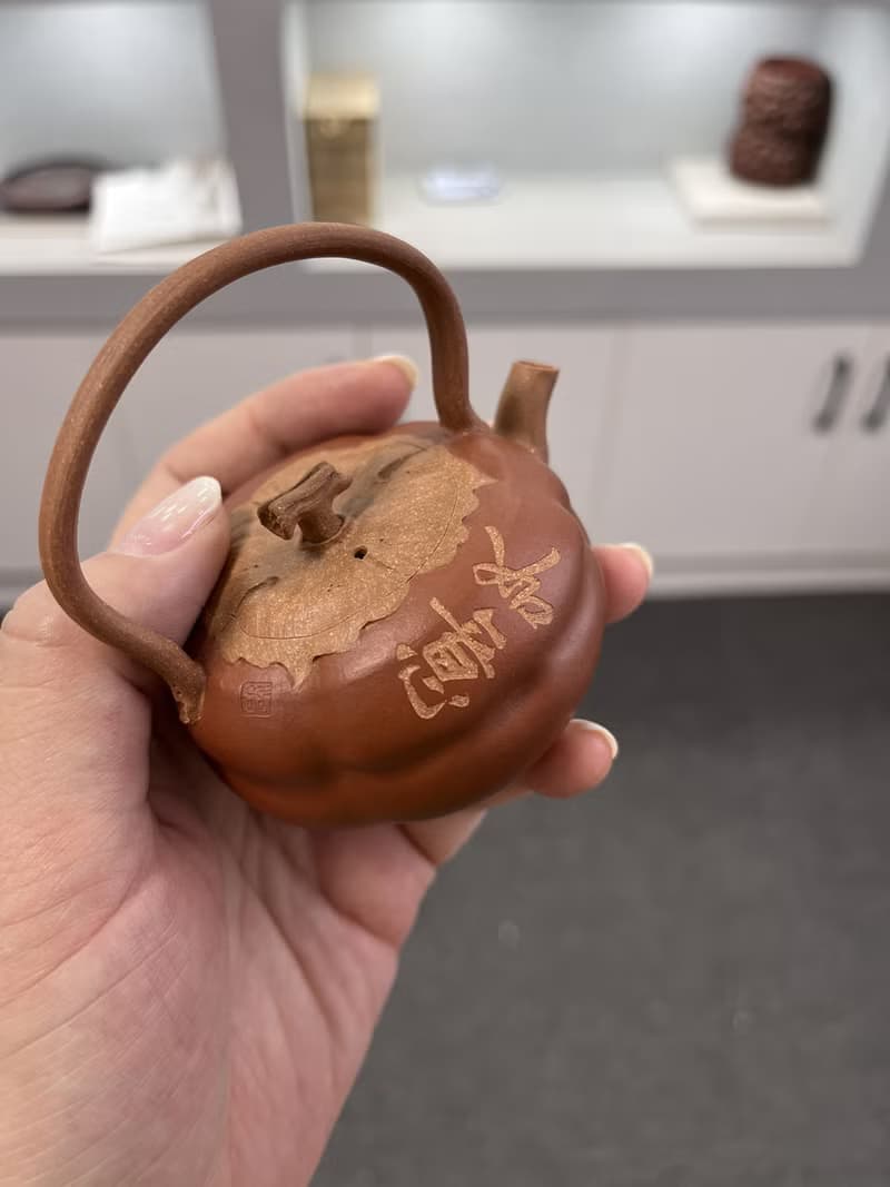送禮紫砂壺茶壺柿柿如意 现货实拍 原矿优质段泥 朱泥粉浆 色泽出