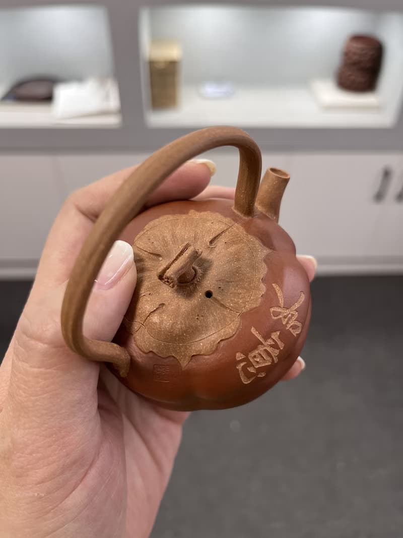 送禮紫砂壺茶壺柿柿如意 现货实拍 原矿优质段泥 朱泥粉浆 色泽出