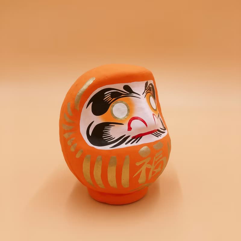 【招福祈願】達摩不倒翁 だるま 橘色 多尺寸 擺設 送禮 許願 DIY