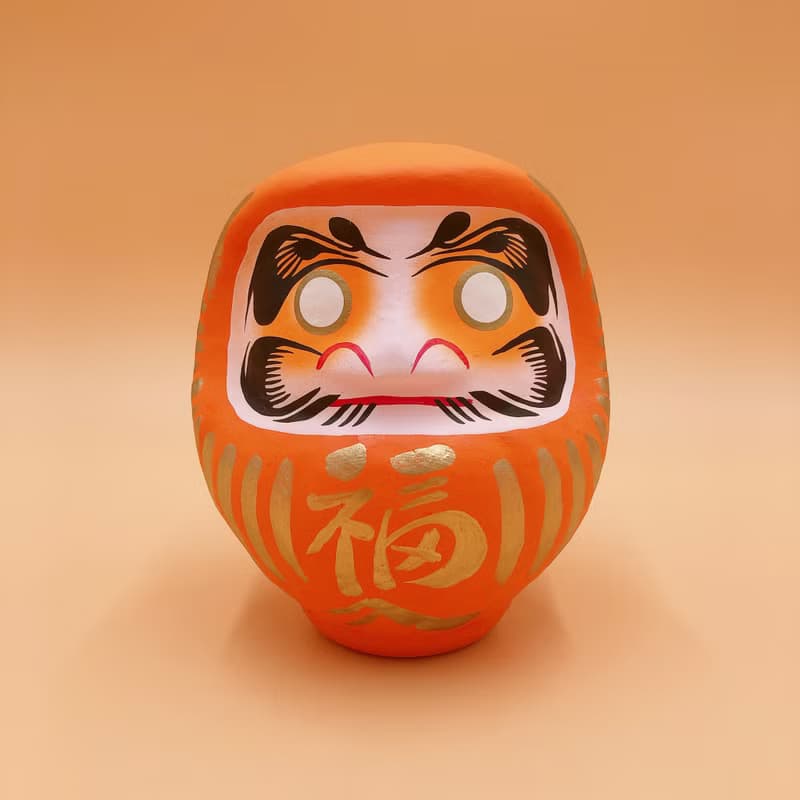 【招福祈願】達摩不倒翁 だるま 橘色 多尺寸 擺設 送禮 許願 DIY