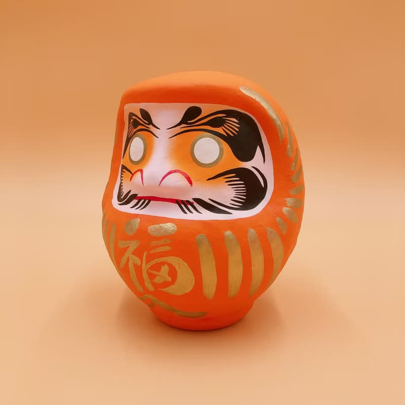 【招福祈願】達摩不倒翁 だるま 橘色 多尺寸 擺設 送禮 許願 DIY