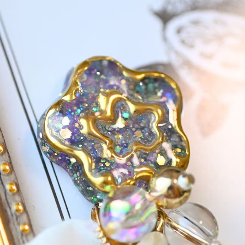 マーメイド ピアス イヤリング フラワー レース オーロラ きらきら イヤーアクセサリー 普段使い