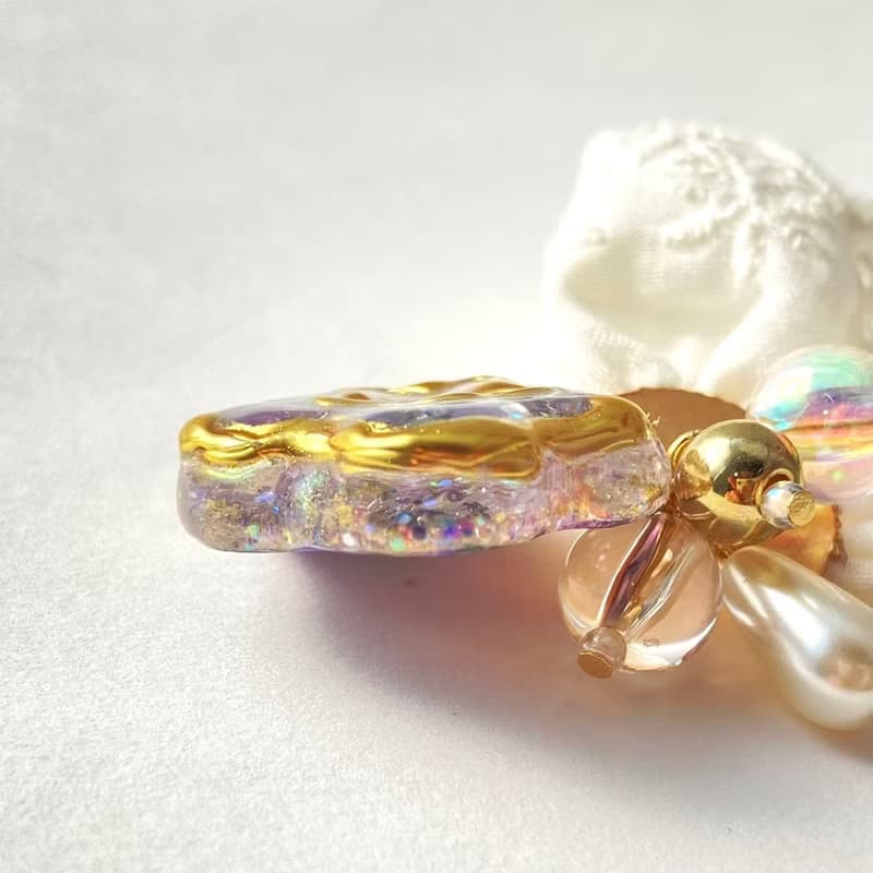 マーメイド ピアス イヤリング フラワー レース オーロラ きらきら イヤーアクセサリー 普段使い
