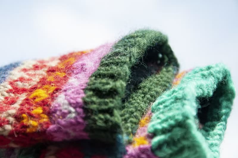 手織純羊毛針織手套/可拆卸保暖手套/內刷毛手套/觸控手套-北歐