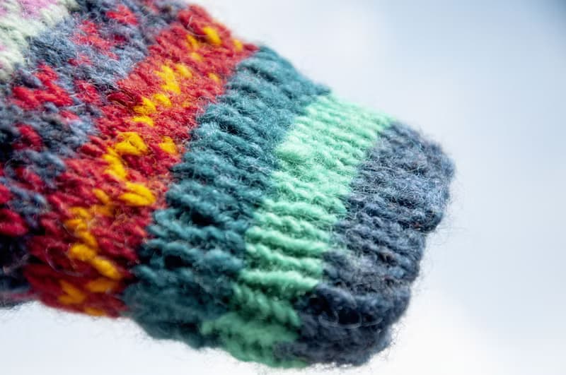 手織純羊毛針織手套/可拆卸保暖手套/內刷毛手套/觸控手套-北歐