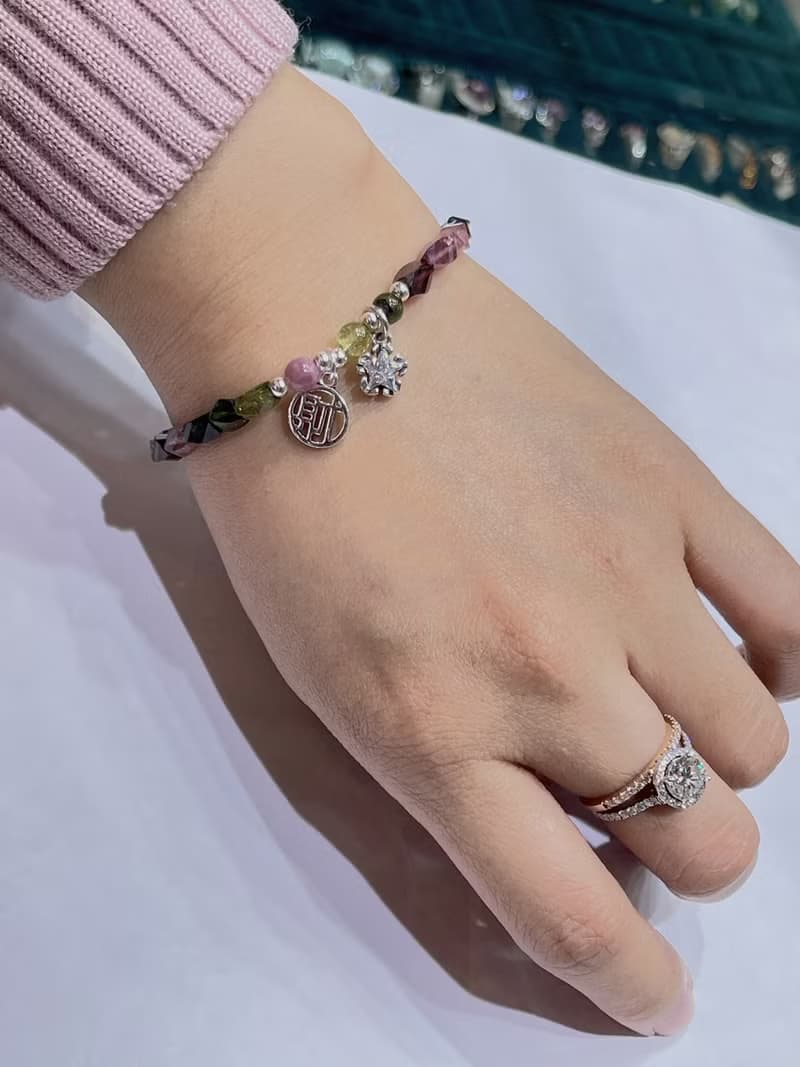 寶麗金珠寶-財星天然彩色碧璽手鍊