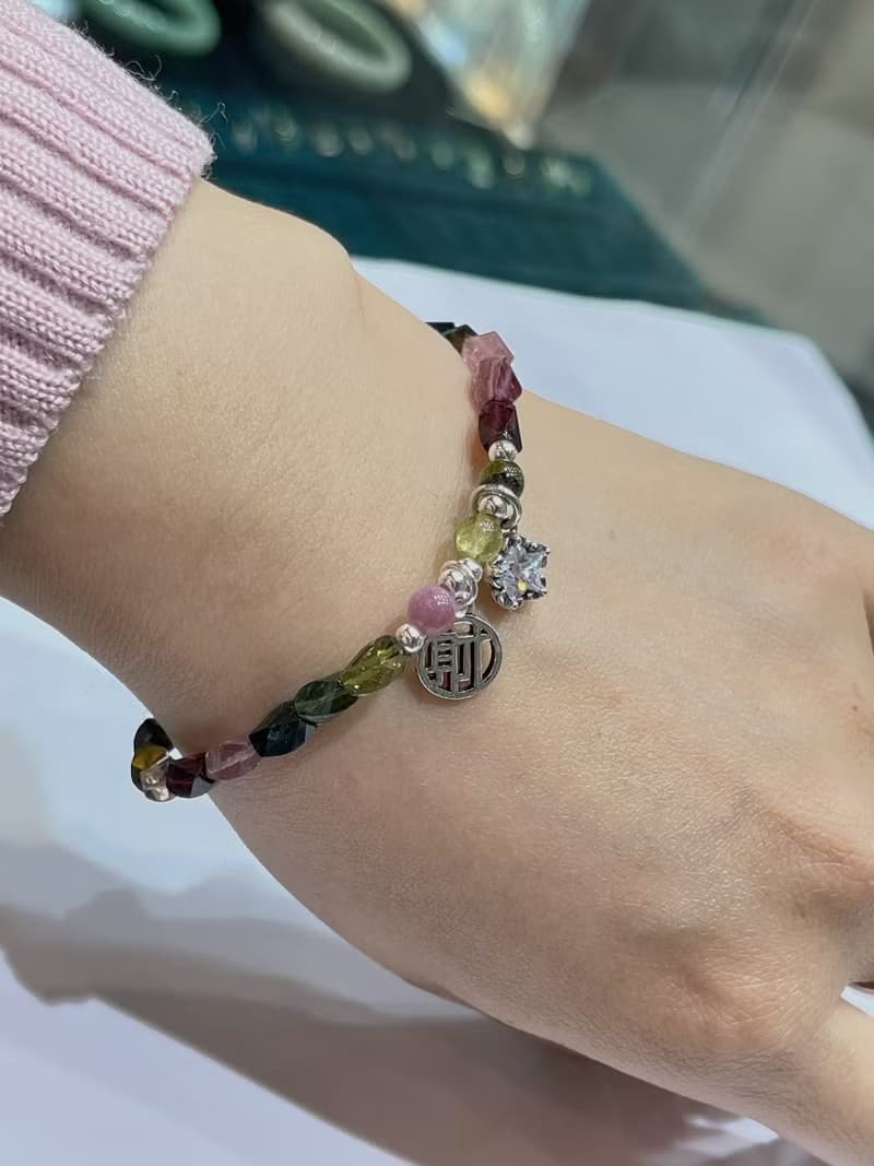 寶麗金珠寶-財星天然彩色碧璽手鍊