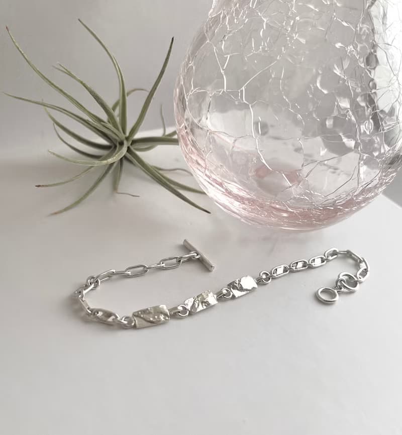 純銀手鍊 手作金工