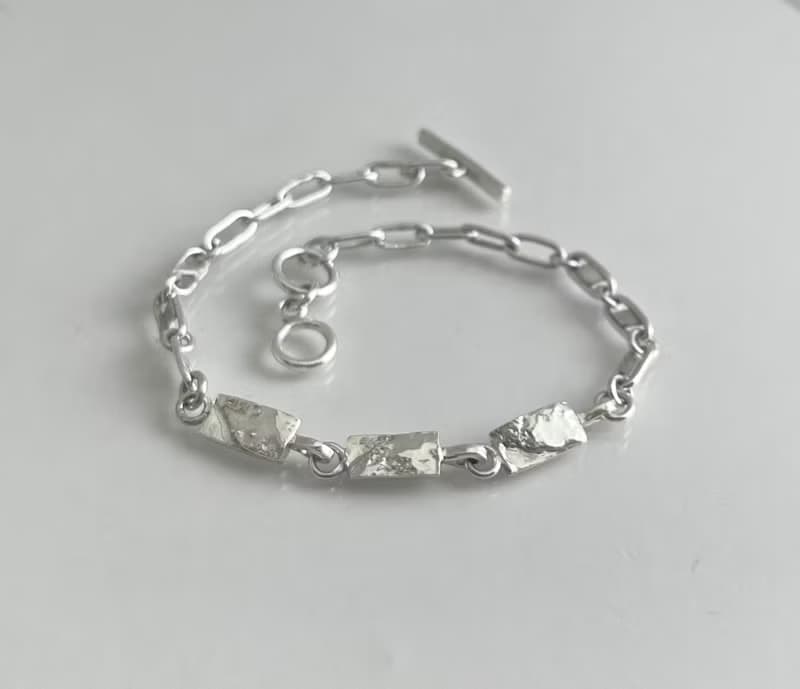 純銀手鍊 手作金工