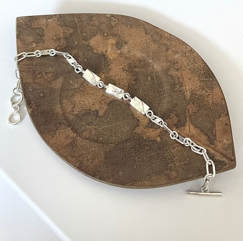 純銀手鍊 手作金工